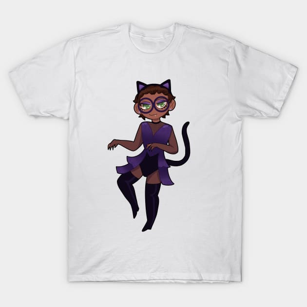 Magical Cat Girl T-Shirt by madiwohl